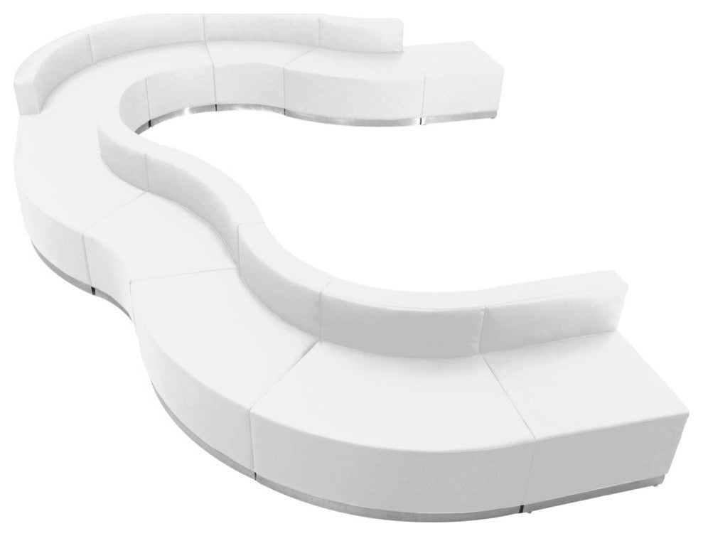 2-Seat Reclining Brown Leather Theater Seating With Straight Cup Holders