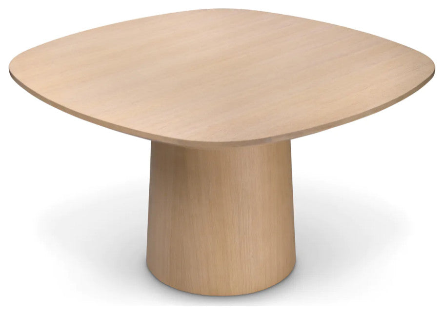 Wooden Pedestal Dining Table, Eichholtz Motto, Brown