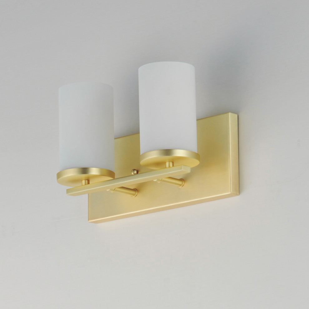 Maxim 10282 Lateral 2 Light 12"W Vanity Light - Satin Brass
