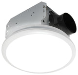 7150-12 LCD Bathroom Timer Switch for Ventilation Fan and Light 3 Functions, Round 110 Cfm