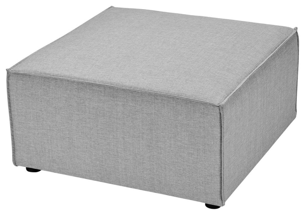 Lounge Sectional Sofa Set, Fabric, Gray, Modern, Outdoor Patio Cafe Bistro