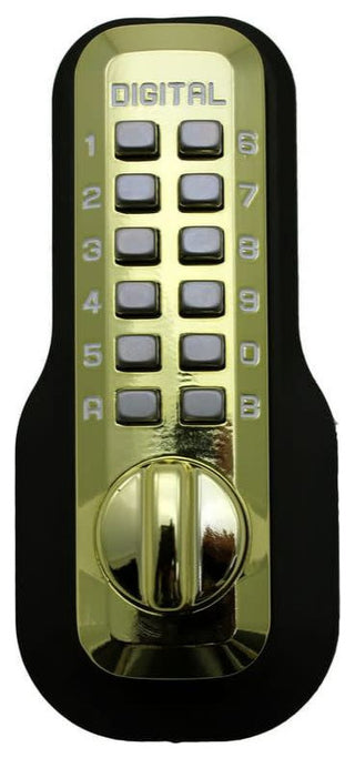 Lockey M220 M Series Keyless Entry Single Combination Mechanical - Bright Brass