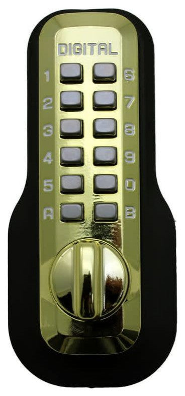 Lockey M220 M Series Keyless Entry Single Combination Mechanical - Bright Brass