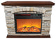 Large Square Infrared Faux Stone Fireplace