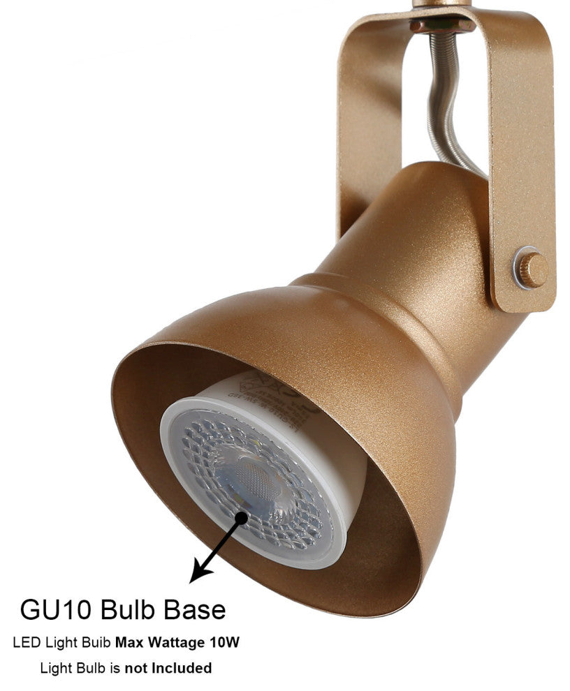Modern Ceiling Light 4-Light 29" Cluster Bell Champagne Gold Track Lighting Kits