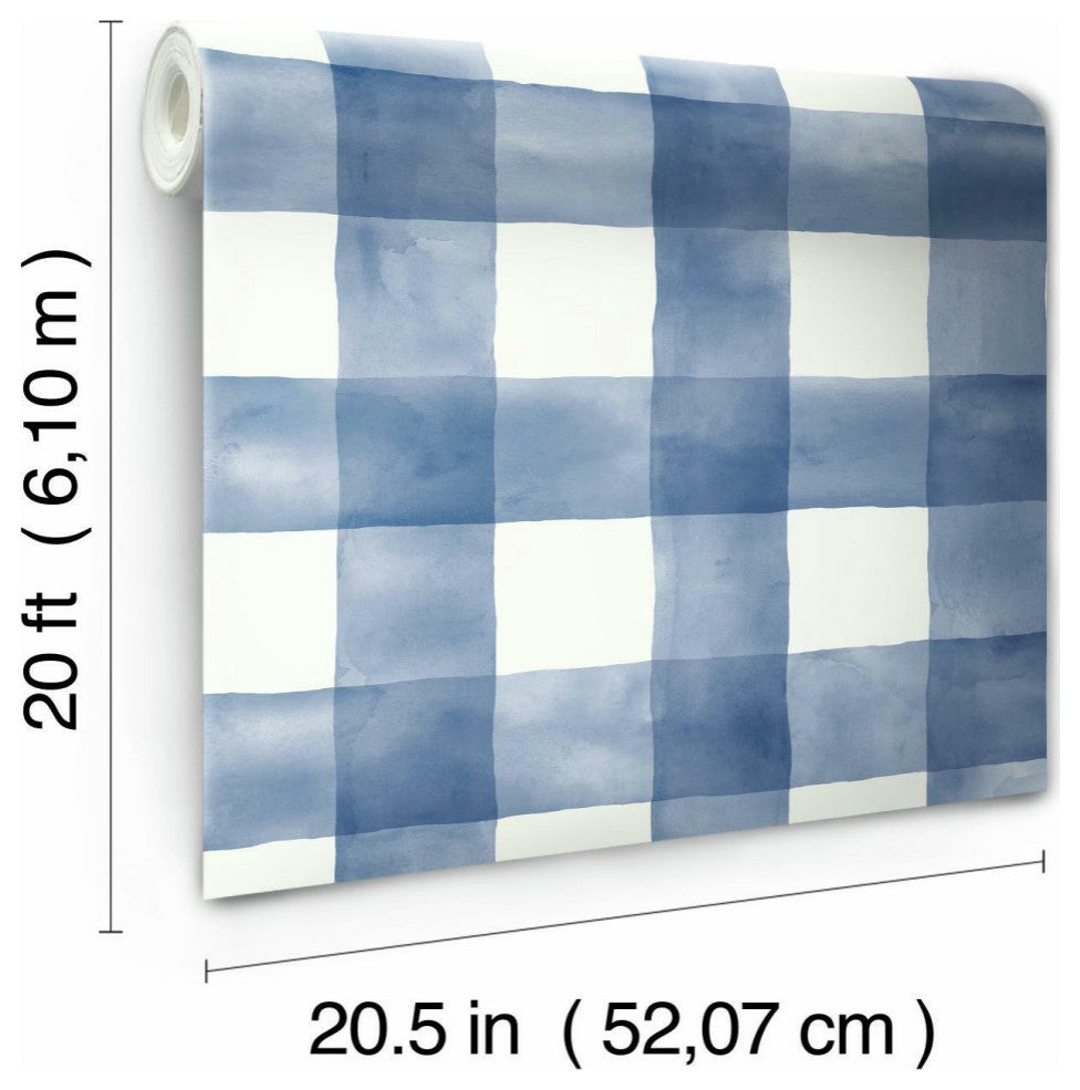 Checkmate Watercolor Plaid Peel and Stick Wallpaper
