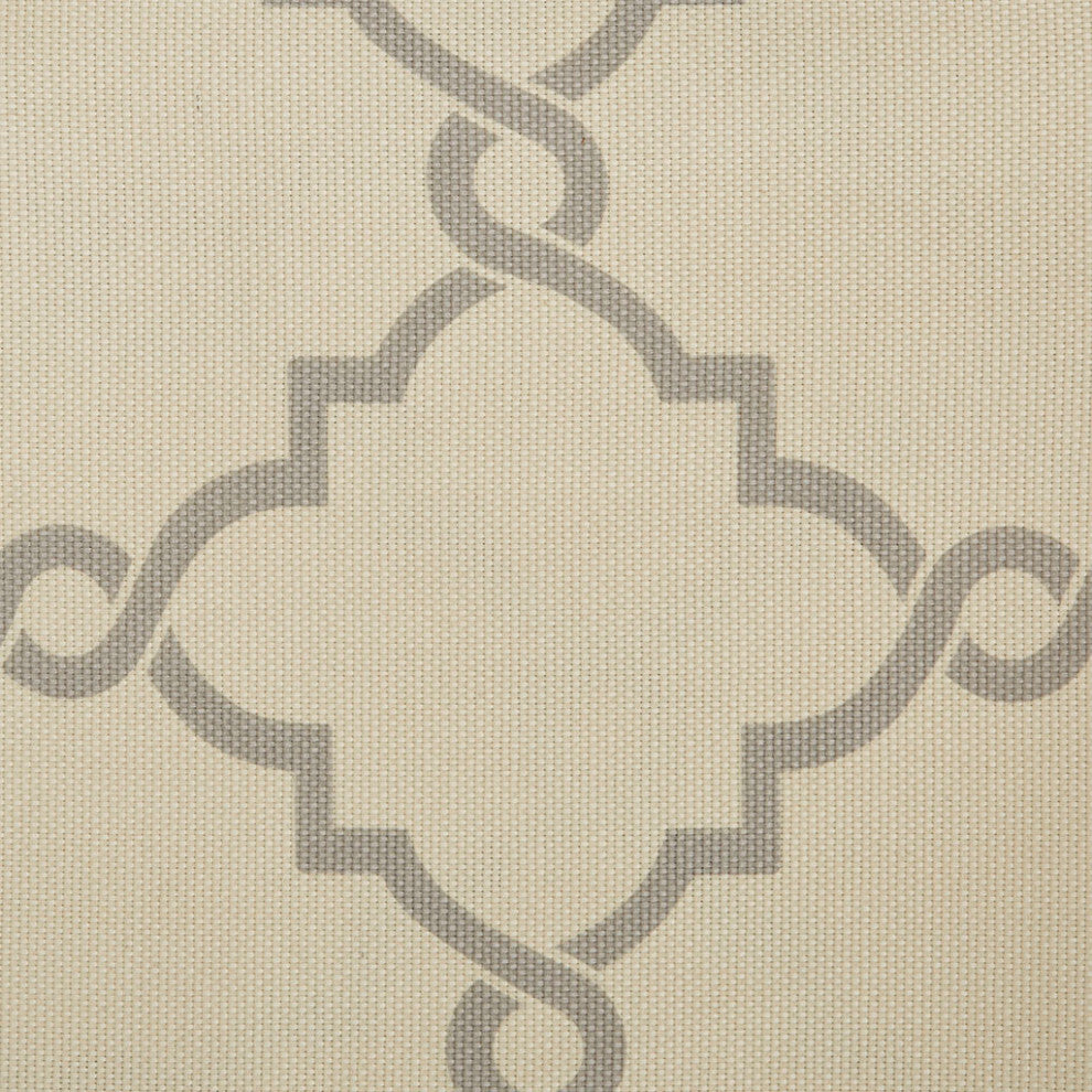 Madison Park Saratoga Fretwork Print Grommet Top Window Curtain Panel, Beige