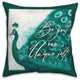 Peacock Watercolor Unique Self 2 16x16 Spun Poly Pillow