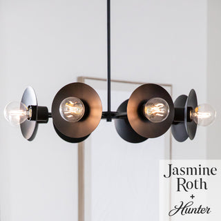 Fernando Flat Matte Black 8 Light Chandelier