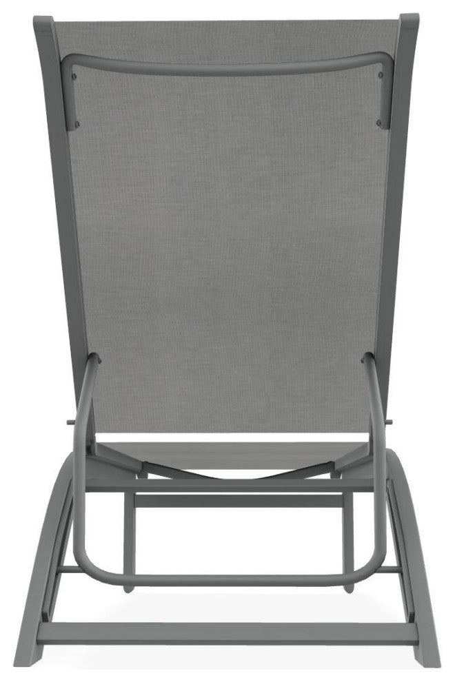 Kendall Sling Stackable Outdoor Chaise Lounge, Alloy/Graphite