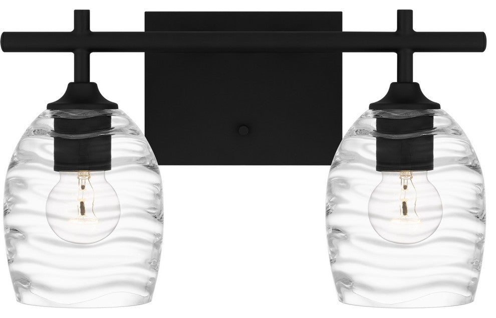 Lucy 2-Light Bath, Matte Black