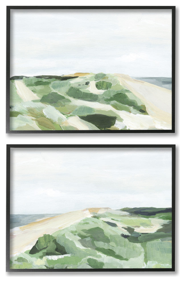 Ocean Coastline Greenery Beach,14 x 11