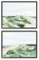 Ocean Coastline Greenery Beach,14 x 11