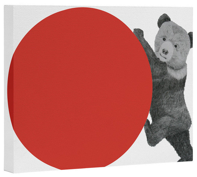 Deny Designs Morgan Kendall Red Bear Art Canvas