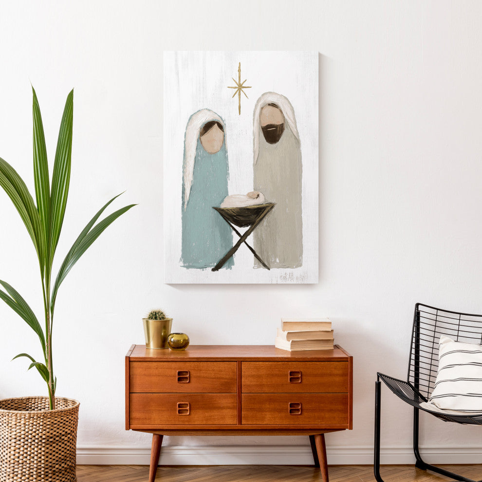 Painted Nativity 6 20x30 Canvas Wall Art