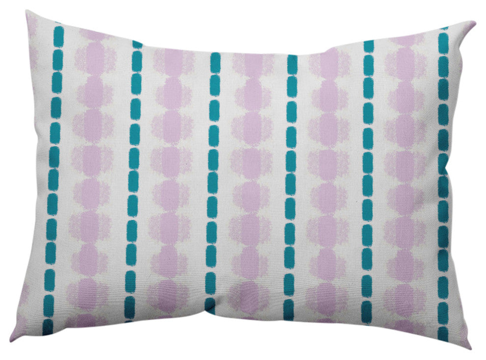 Watercolor Stripe Decorative Throw Pillow, Purple-Blue, 14"x20"