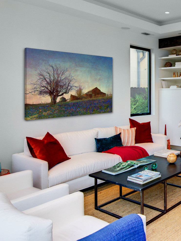 "Barn on Hill" Painting Print on Canvas by Chris Vest