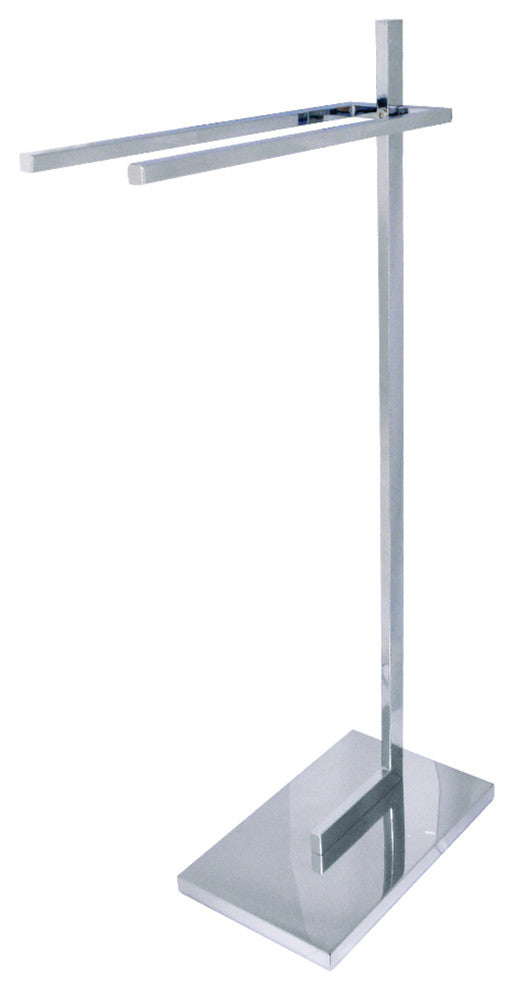 Kingston Brass Pedestal Dual Towel Rack, Polished Chrome