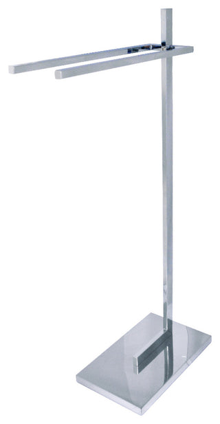 Kingston Brass Pedestal Dual Towel Rack, Polished Chrome