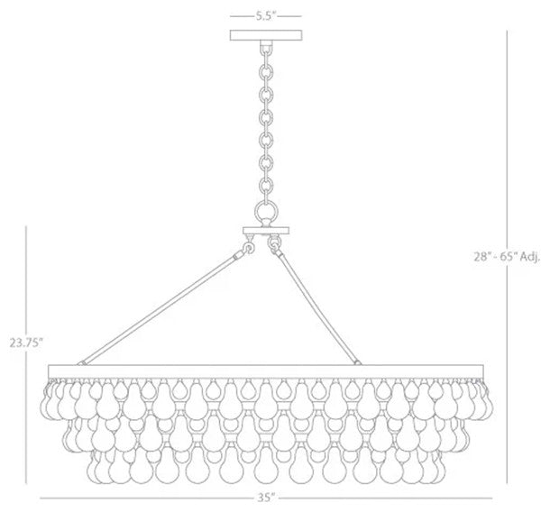 Bling Chandelier, Polished Nickel