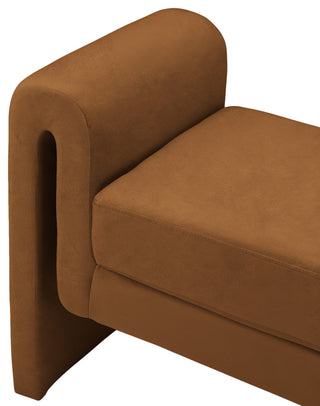 Sloan Velvet Upholstered Bench, Saddle, 31.5" Wide