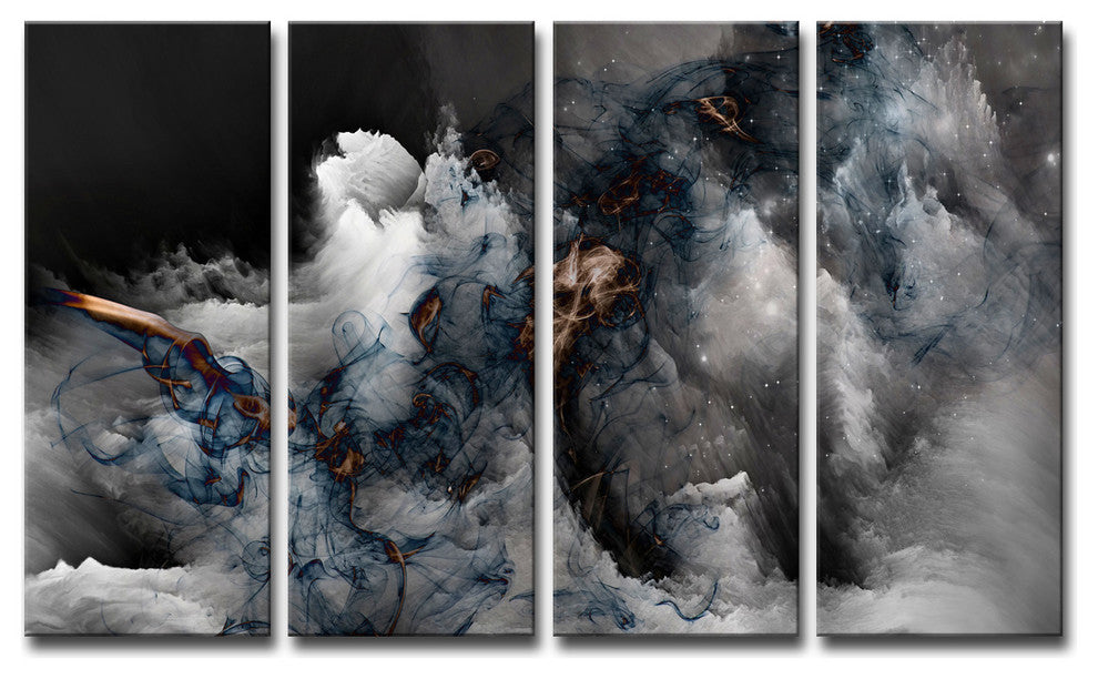 Ready2HangArt 'Glitzy Mist XXXVI' by Tristan Scott, 24"x48", 4 Piece Set