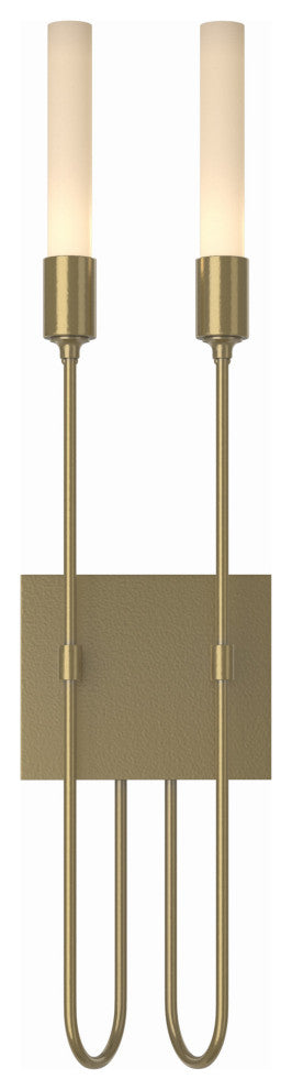 Lisse 2 Light Sconce, Modern Brass Finish