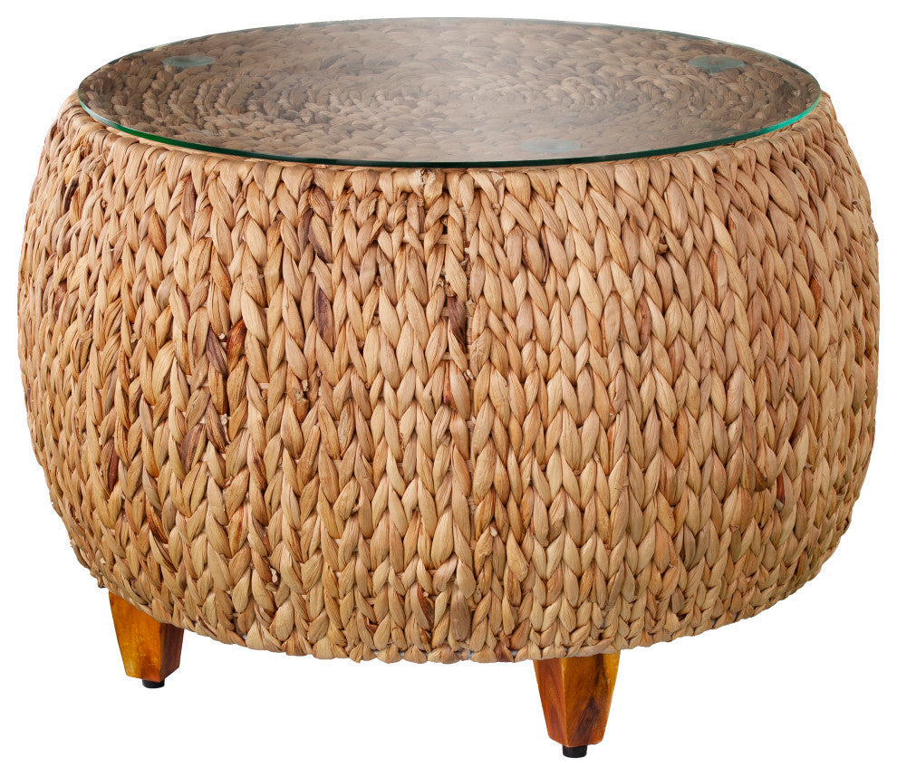 Penleyton Round Water Hyacinth Cocktail Table