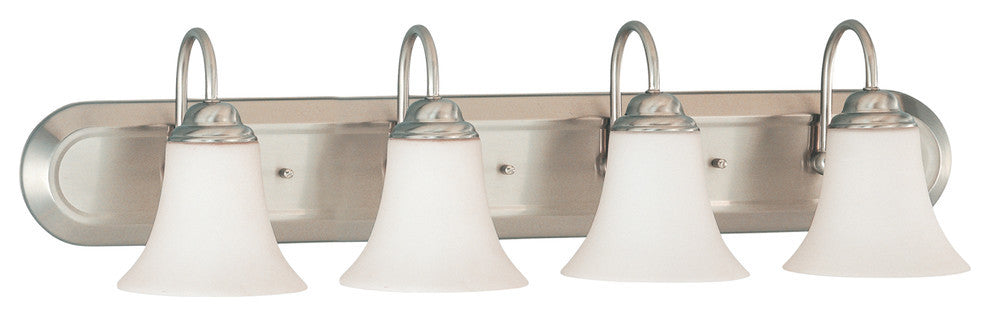 Nuvo Dupont 4-Light Incandescent Vanity and Wall Light Fixture, Brushed Nickel