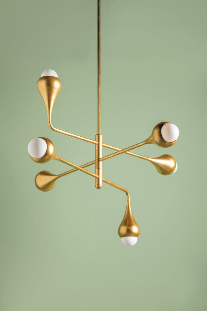 Mitzi Luciel Chandelier Vintage Gold Leaf