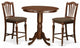 3 Pc Dining Counter Height Set - Kitchen Dinette Table, 2 Counter Height Stool