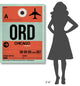 "ORD Chicago Luggage Tag 2" Fine Art Print