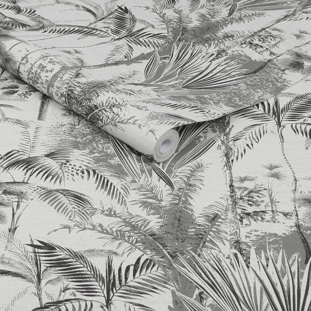 Jungle Texture Wallpaper, Mono