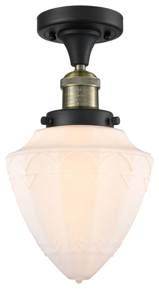 Innovations 517-1CH-BAB-G661-7 1 Light Semi-Flush Mount, Black Antique Brass