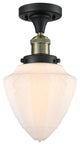 Innovations 517-1CH-BAB-G661-7 1 Light Semi-Flush Mount, Black Antique Brass