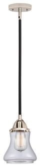 Bellmont Mini Pendant, Black Polished Nickel, Clear, Clear