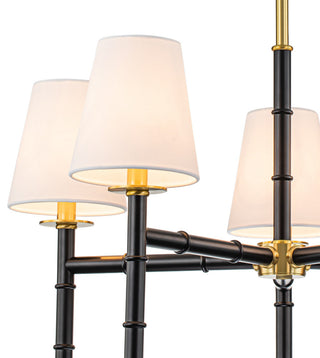 5-Light Classic Tapered Shade Fabric Chandelier