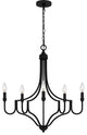 Quoizel MAB5026MBK 5-Light Chandelier, Mabel