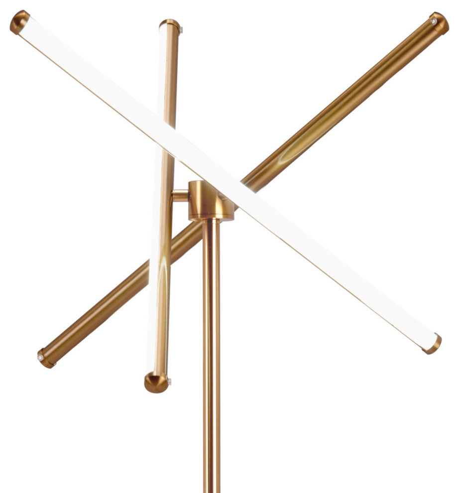 Floor Lamp Light, Steel Metal, Silicon, Brass, Gold, White, Lounge Cafe Lobby