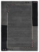 Hand Knotted Tibbati Wool Area Rug Contemporary Grey, [Rectangle] 6'x9'