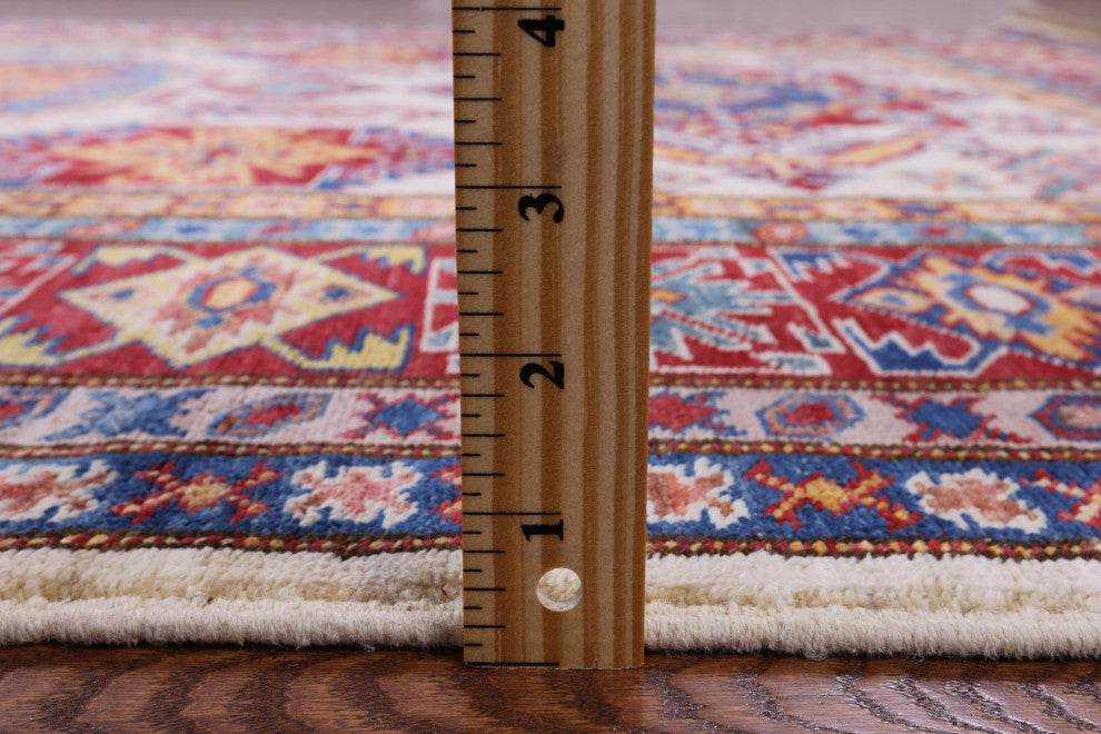 Super Kazak Hand Knotted Wool Rug 5' 5" X 7' 10" Q7506