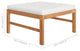 vidaXL 3 Piece Patio Lounge Set With Cream Cushions Teak Wood