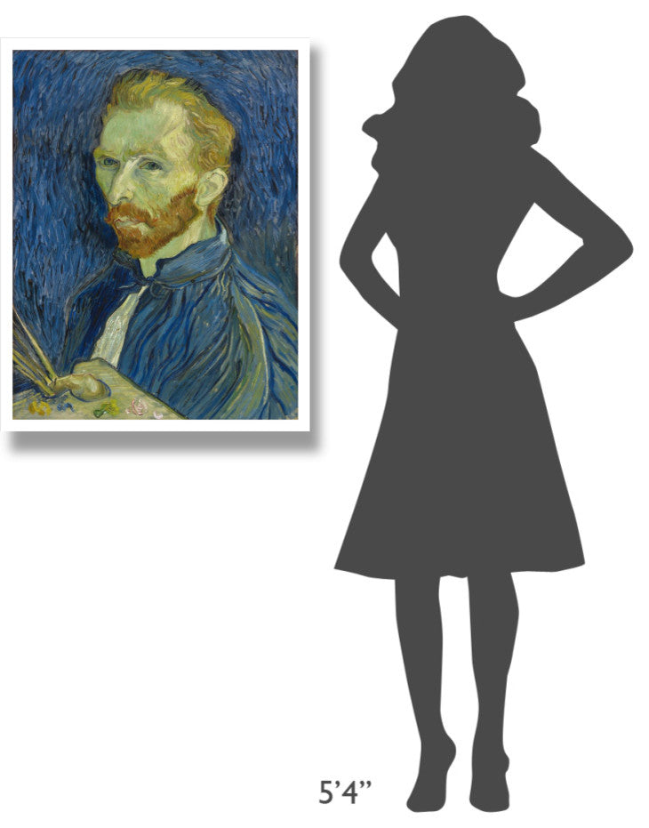 "Self-Portrait, 1889" Digital Paper Print by Vincent van Gogh, 26"x34"