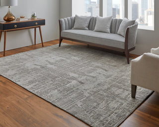 Kinton Modern Abstract, Gray/Ivory, 10'x14' Area Rug
