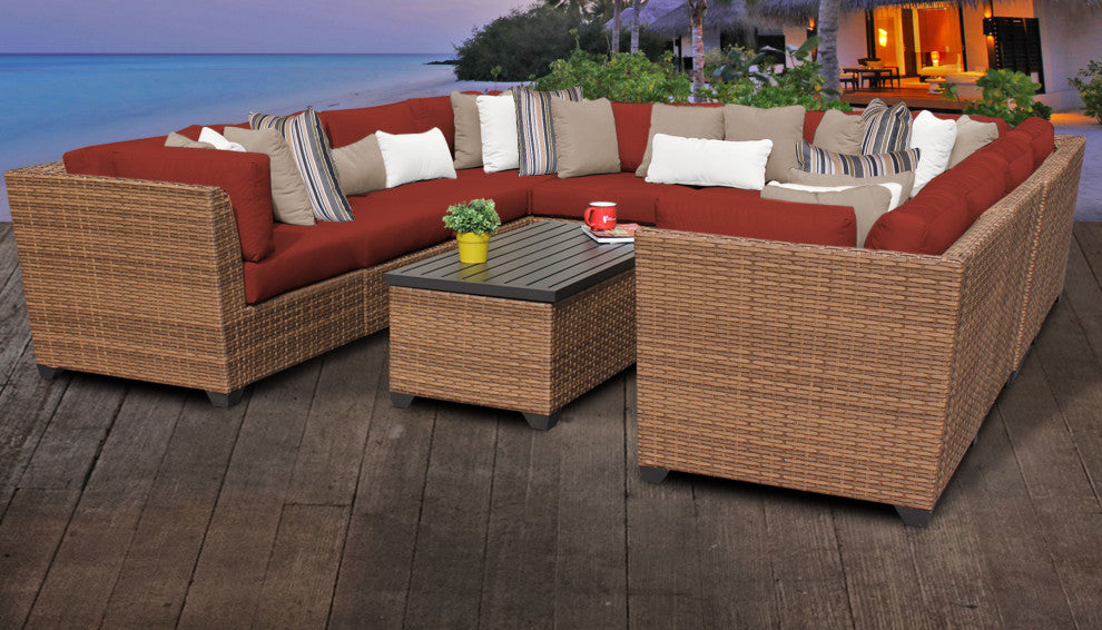 Laguna 11 Piece Outdoor Wicker Patio Furniture Set 11a