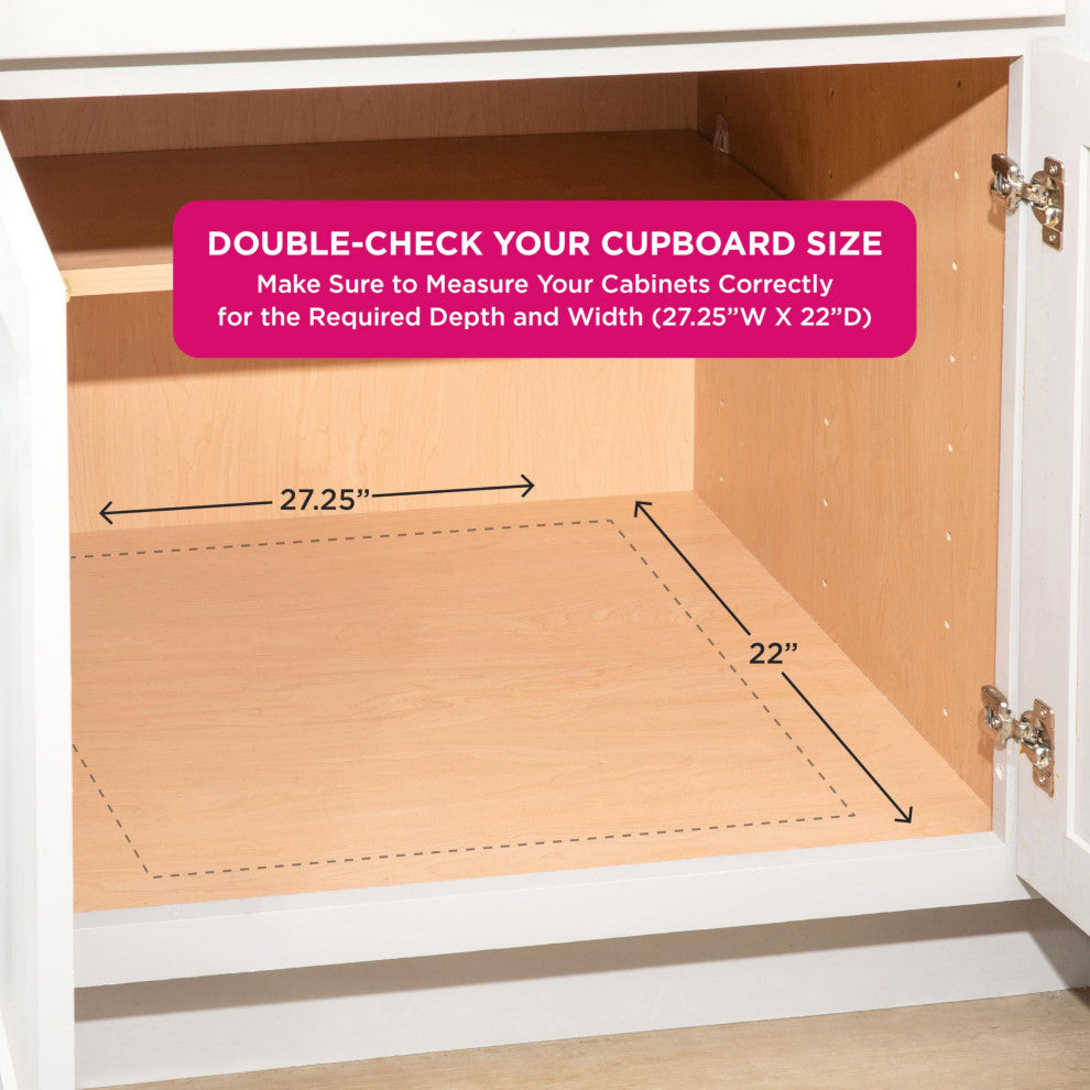 TARTO Heavy-Duty Pull Out Cabinet Organizer - Pantry Drawer Slide Out Caddy, 26"x21"