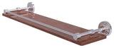 Waverly Place 22" Solid Wood Shelf with Gallery Rail, Satin Chrome