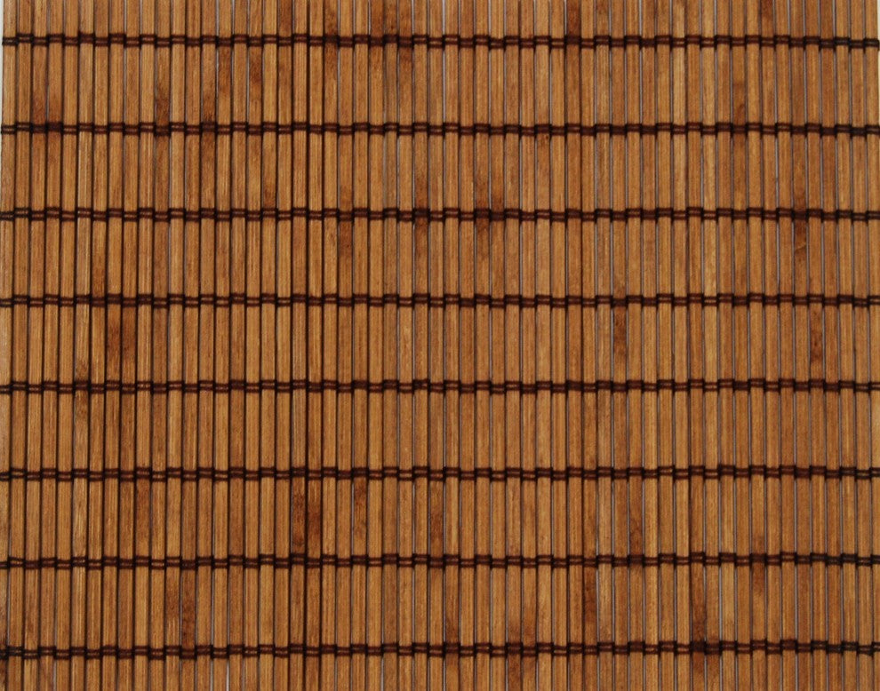 Versailles Bamboo Wood Curtain Ring Top Panel, 40"x63" Colonial