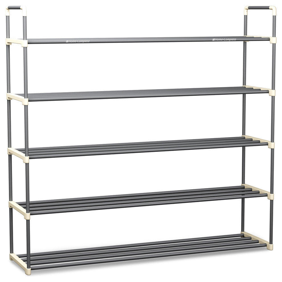 Shoe Rack with 5 Shelves-Five Tier Storage for 30 Pairs by Home-Complete