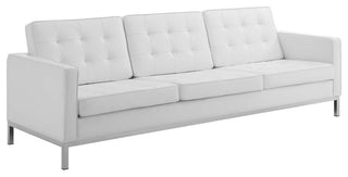 Modway Loft Tufted Upholstered Faux Leather sofa